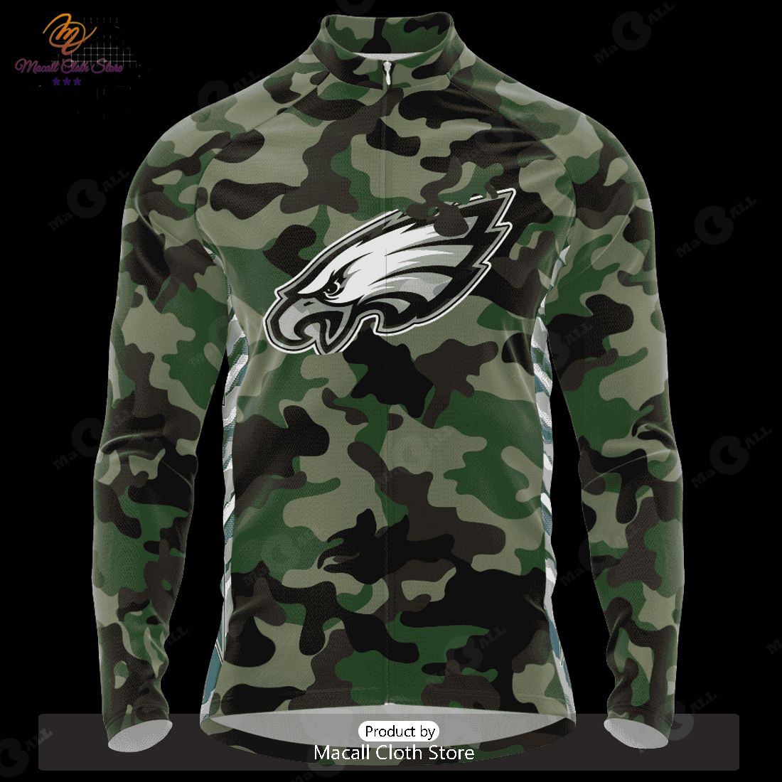HOT TREND NFL Philadelphia Eagles Special Camo Design Cycling Jersey Hoodie