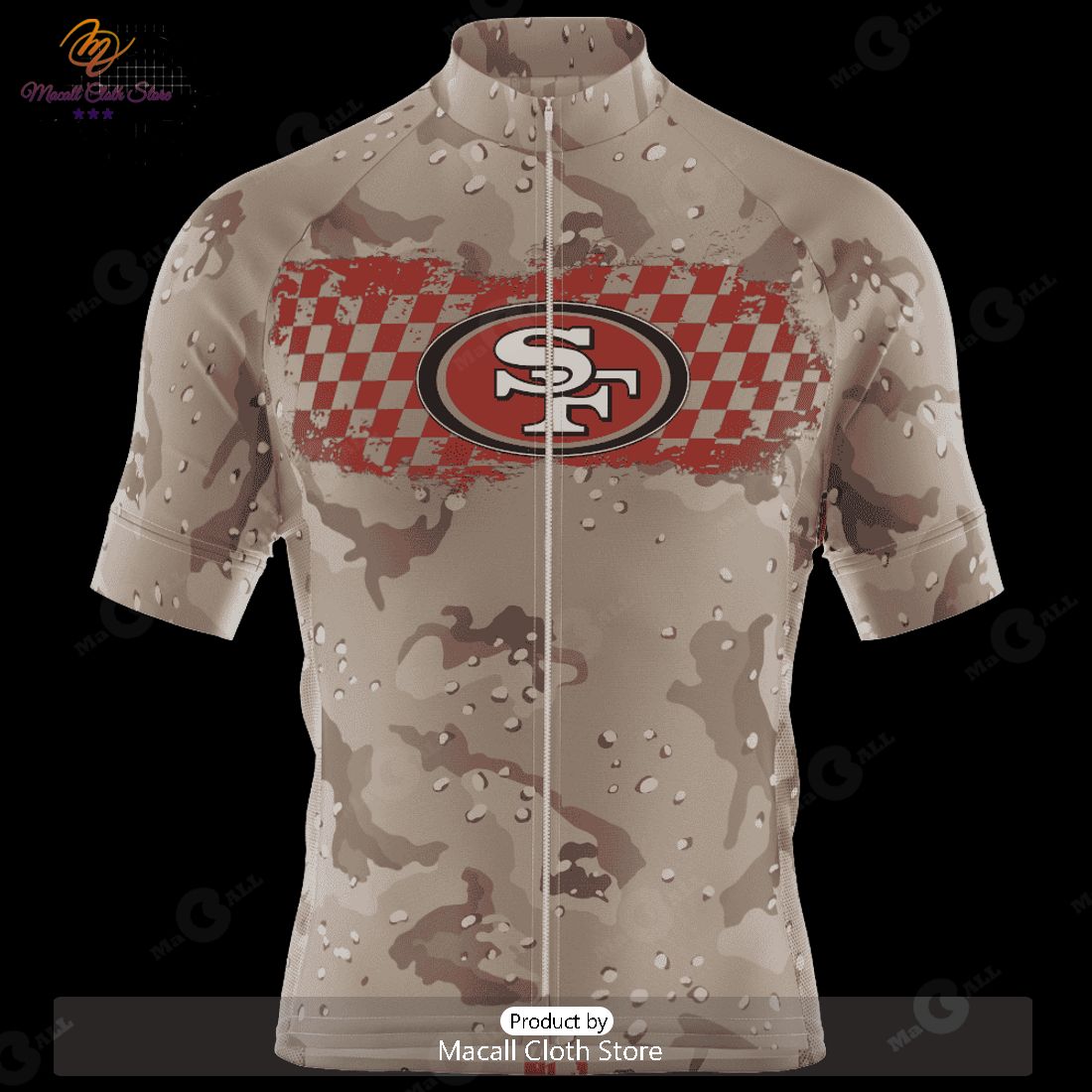 HOT TREND NFL San Francisco 49ers Special Desert Camo Design Cycling Jersey  Hoodie