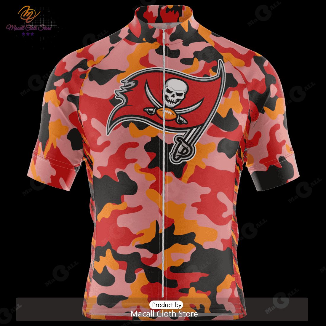 HOT NFL Tampa Bay Buccaneers Special Camo Design Cycling Jersey Hoodie