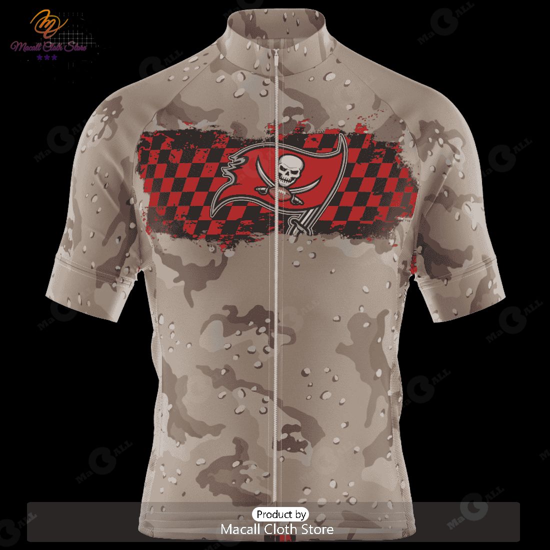 HOT Tampa Bay Buccaneers Desert Camo Cycling Jersey NFL 2023 Personalized