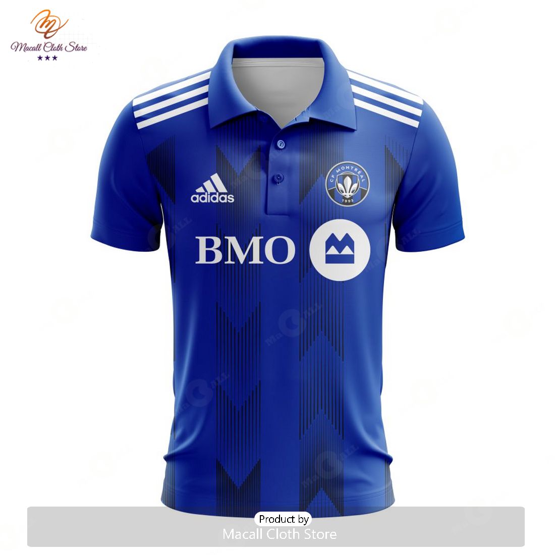 HOT MLS CF Montreal 2023 Home Primary Custom Polo HOT MLS CF Montreal 2023 Home Primary Custom Polo