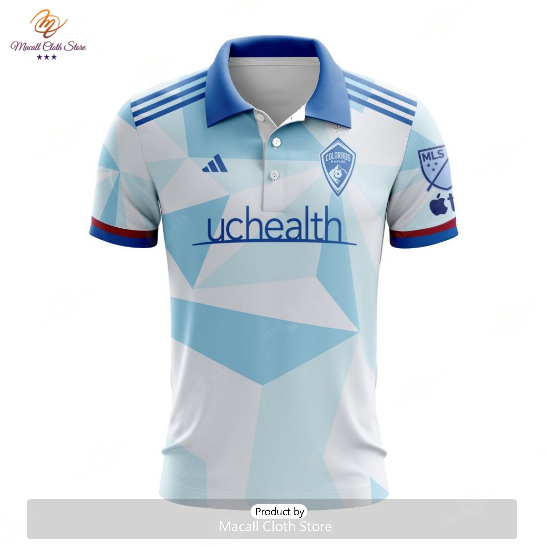 HOT MLS Colorado Rapids 2023 Away Custom Polo HOT MLS Colorado Rapids 2023 Away Custom Polo