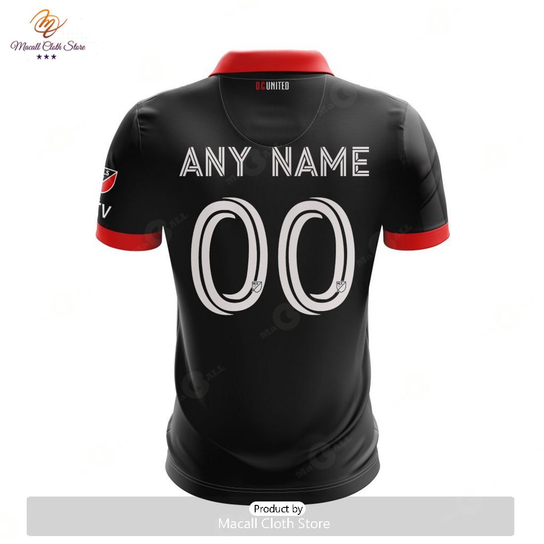 HOT MLS D.C. United 2023 Home Red & Black Custom Polo