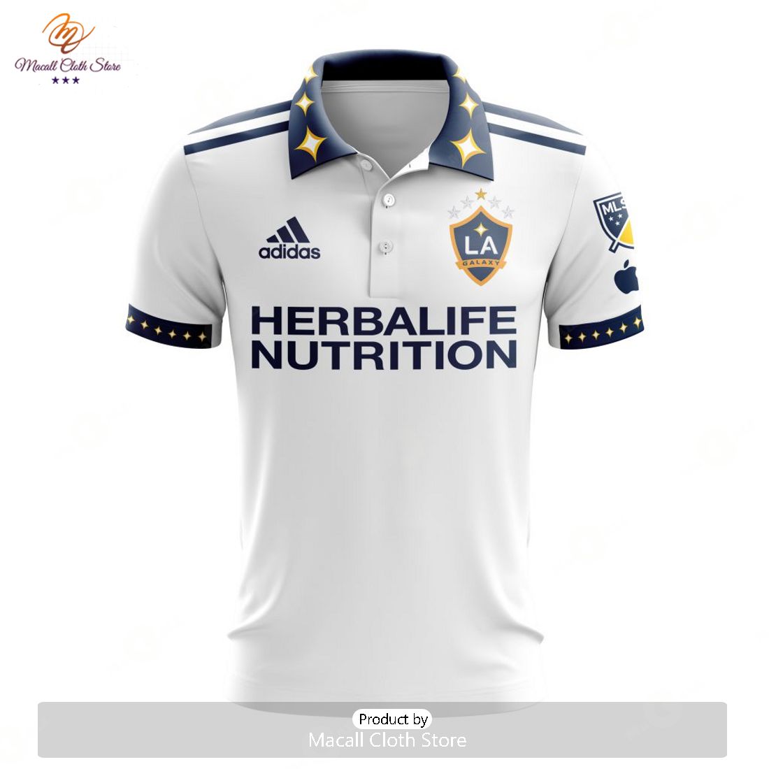 HOT MLS LA Galaxy 2023 Home Custom Polo HOT MLS LA Galaxy 2023 Home Custom Polo