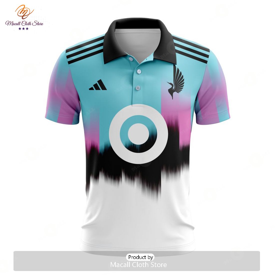 HOT MLS Minnesota United FC 2023 Away The Northern Lights Custom Polo