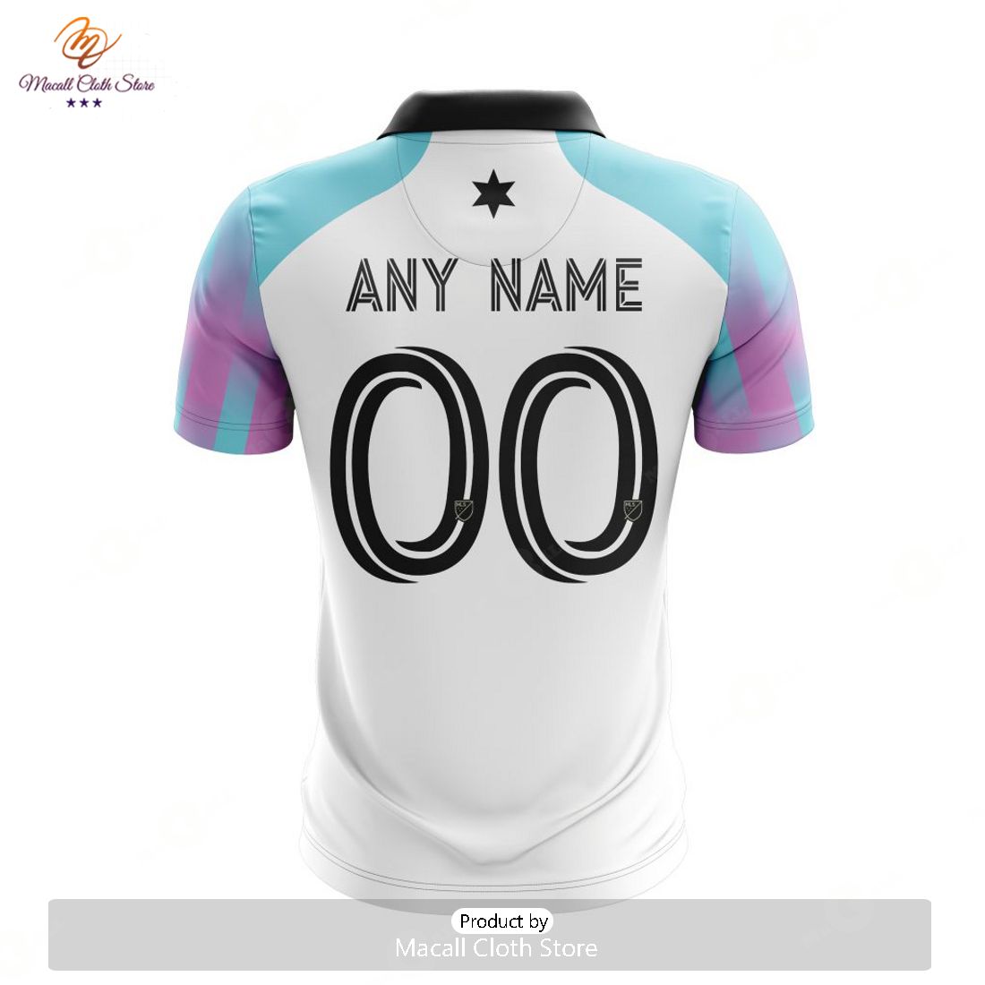 HOT MLS Minnesota United FC 2023 Away The Northern Lights Custom Polo