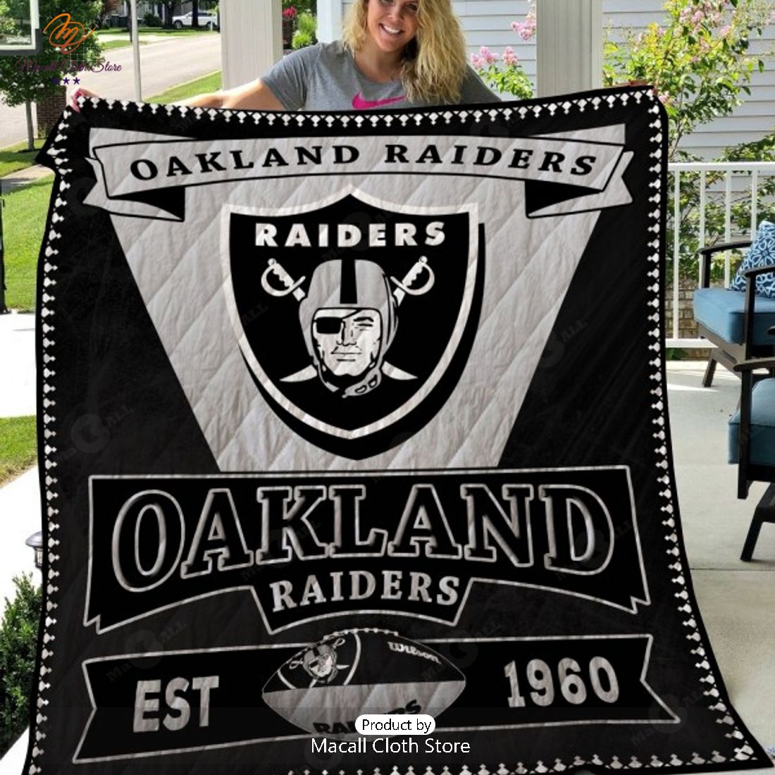 HOT Raiders With Logo Raiders And Rugby Custom Fleece Blanket HOT Raiders With Logo Raiders And Rugby Custom Fleece Blanket