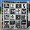 HOT Raiders With Logo Raiders And Rugby Custom Fleece Blanket