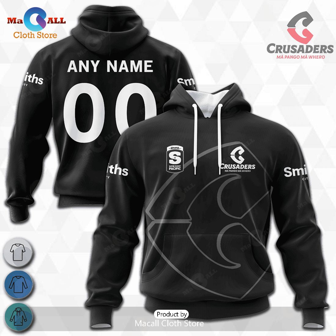 HOT Crusaders Monochrome Super Rugby 2023 Personalized Hoodie Sweatshirt 3D HOT Crusaders Monochrome Super Rugby 2023 Personalized Hoodie Sweatshirt 3D