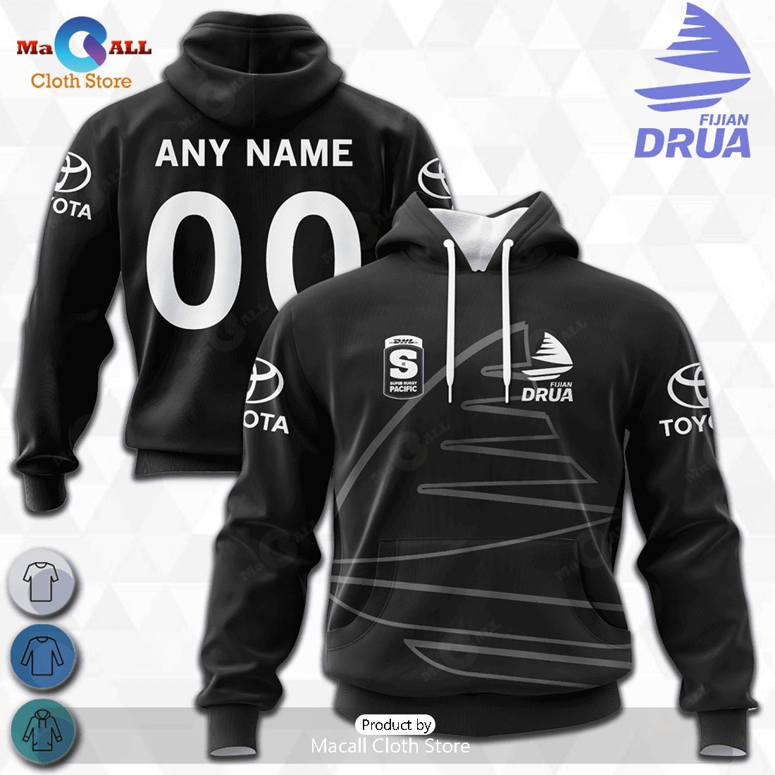 HOT Fijian Drua Monochrome Super Rugby 2023 Personalized Hoodie Sweatshirt 3D HOT Fijian Drua Monochrome Super Rugby 2023 Personalized Hoodie Sweatshirt 3D