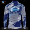 HOT Personalized Blues Barramundi Skeleton Fishing Hoodie Sweatshirt 3D