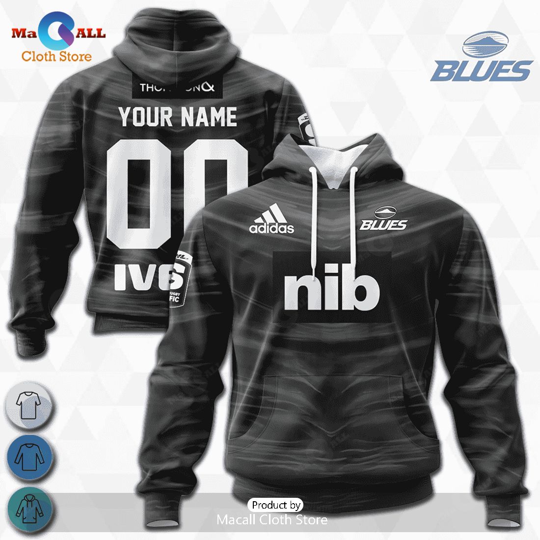 HOT Personalized Blues Deep Water Super Rugby 2023 Hoodie Sweatshirt 3D