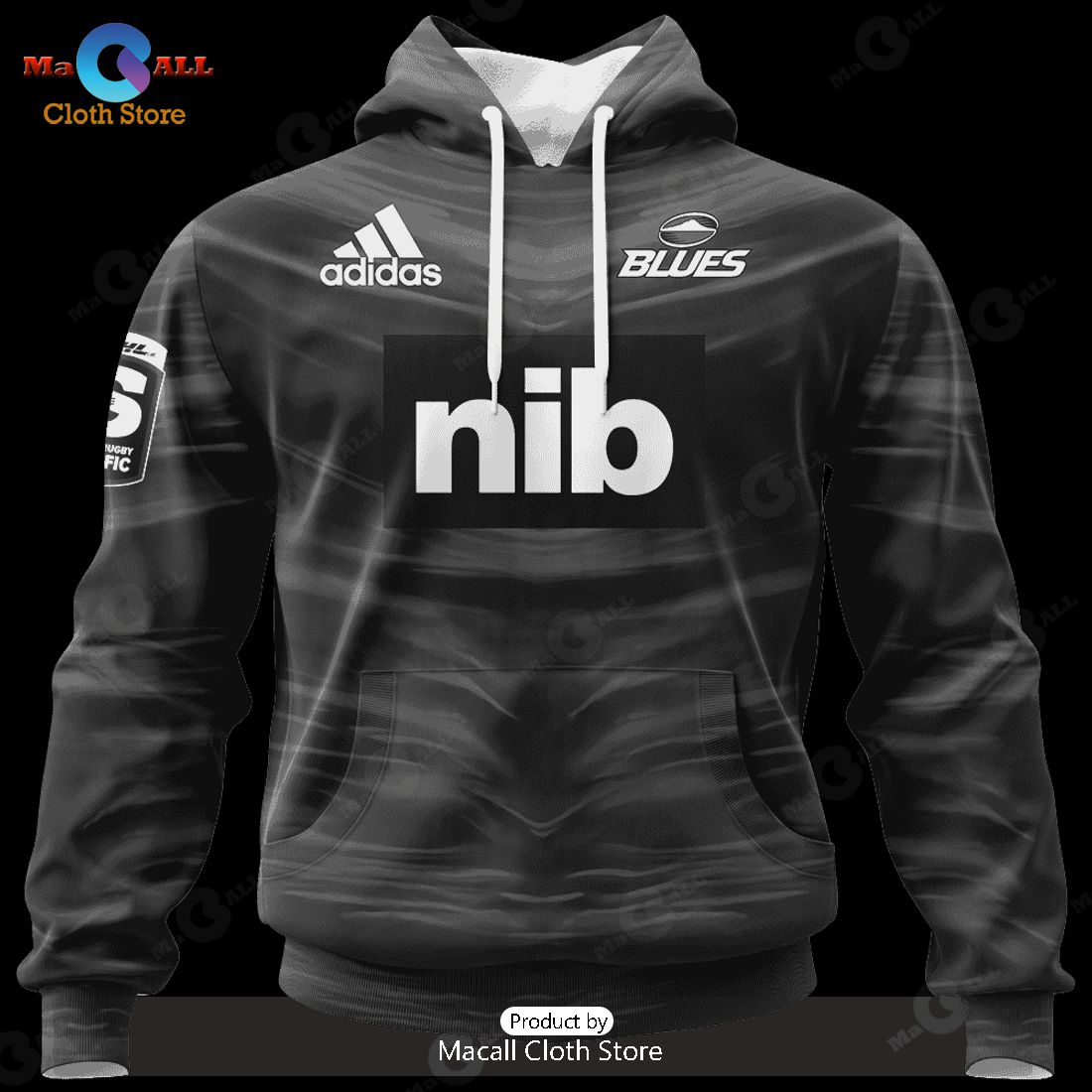 HOT Personalized Blues Deep Water Super Rugby 2023 Hoodie Sweatshirt 3D