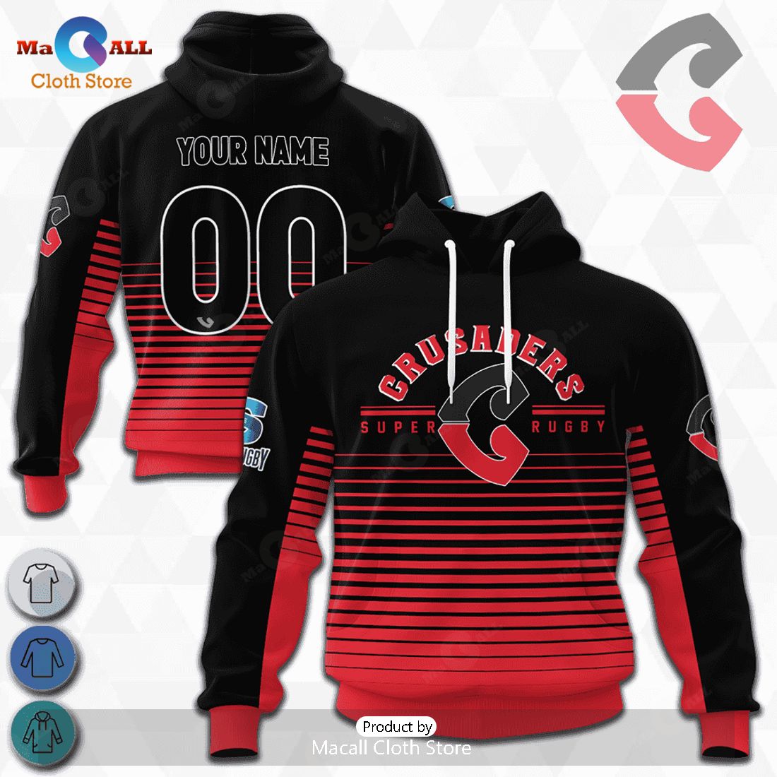 HOT Personalized Crusaders Game Time Super Rugby 2023 Hoodie Sweatshirt 3D