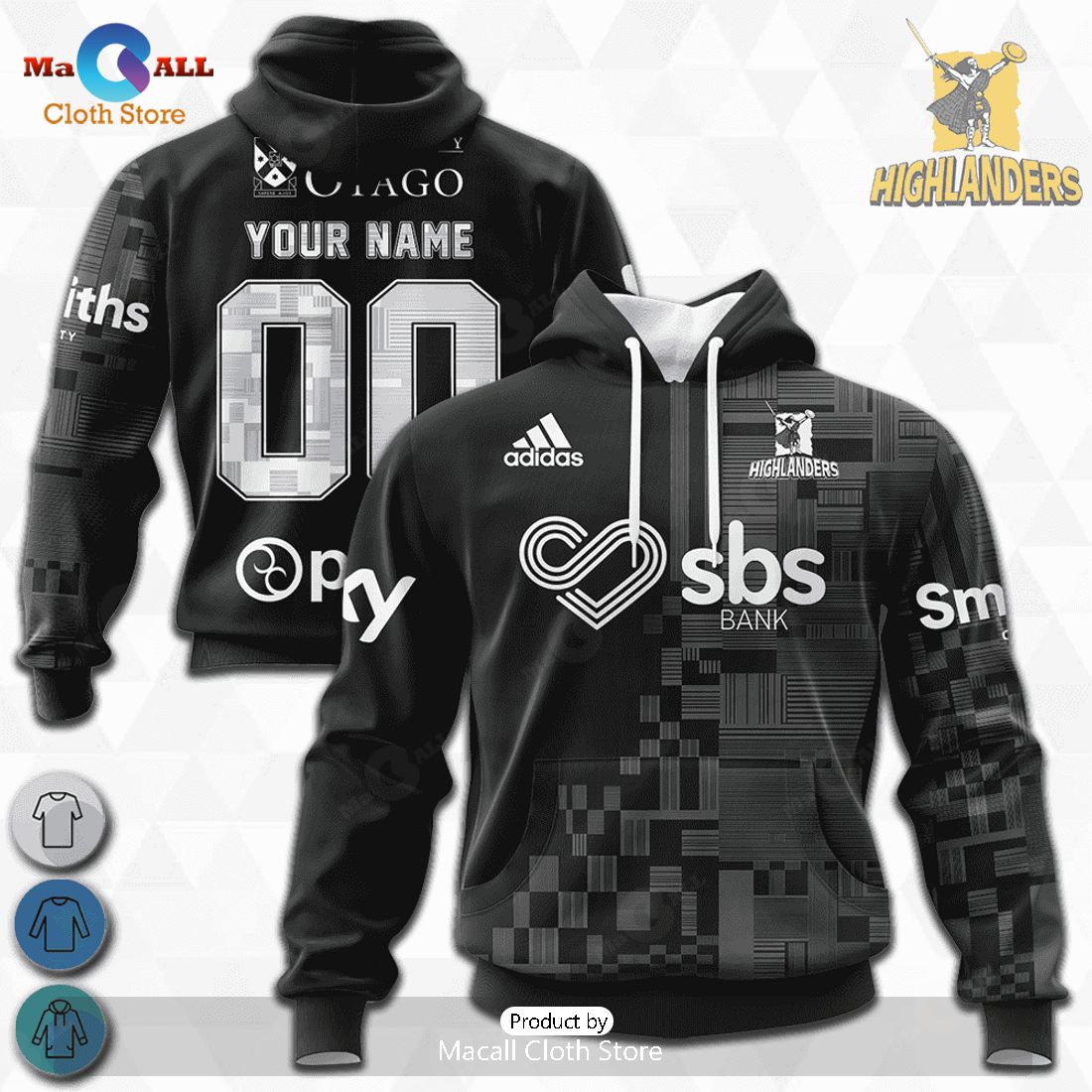 HOT Personalized Highlanders Deep Water Super Rugby 2023 Hoodie Sweatshirt 3D