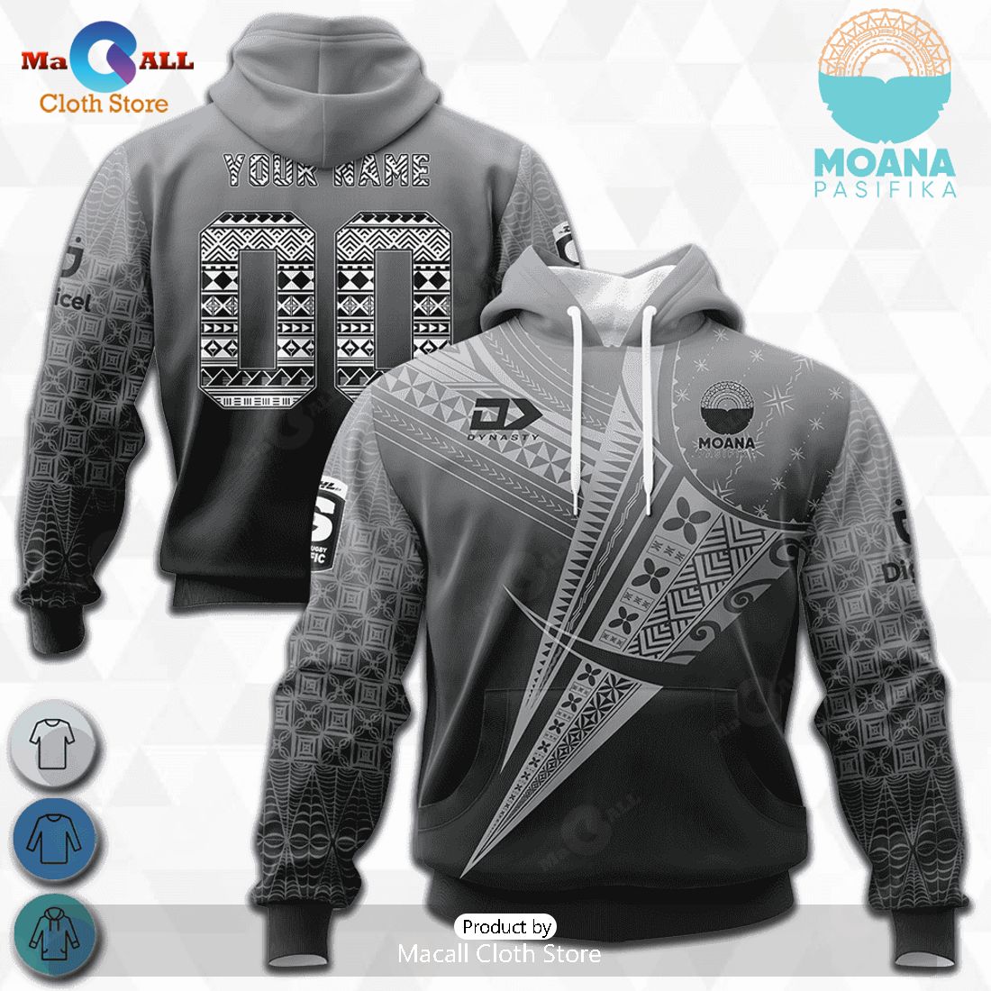 HOT Personalized Moana Pasifika Deep Water Super Rugby 2023 Hoodie Sweatshirt 3D