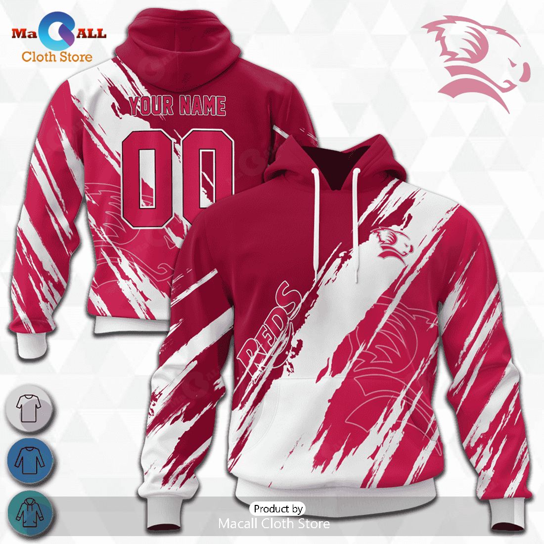 HOT Personalized Queensland Reds Brushed For Super Rugby 2023 Hoodie Sweatshirt 3D HOT Personalized Queensland Reds Brushed For Super Rugby 2023 Hoodie Sweatshirt 3D