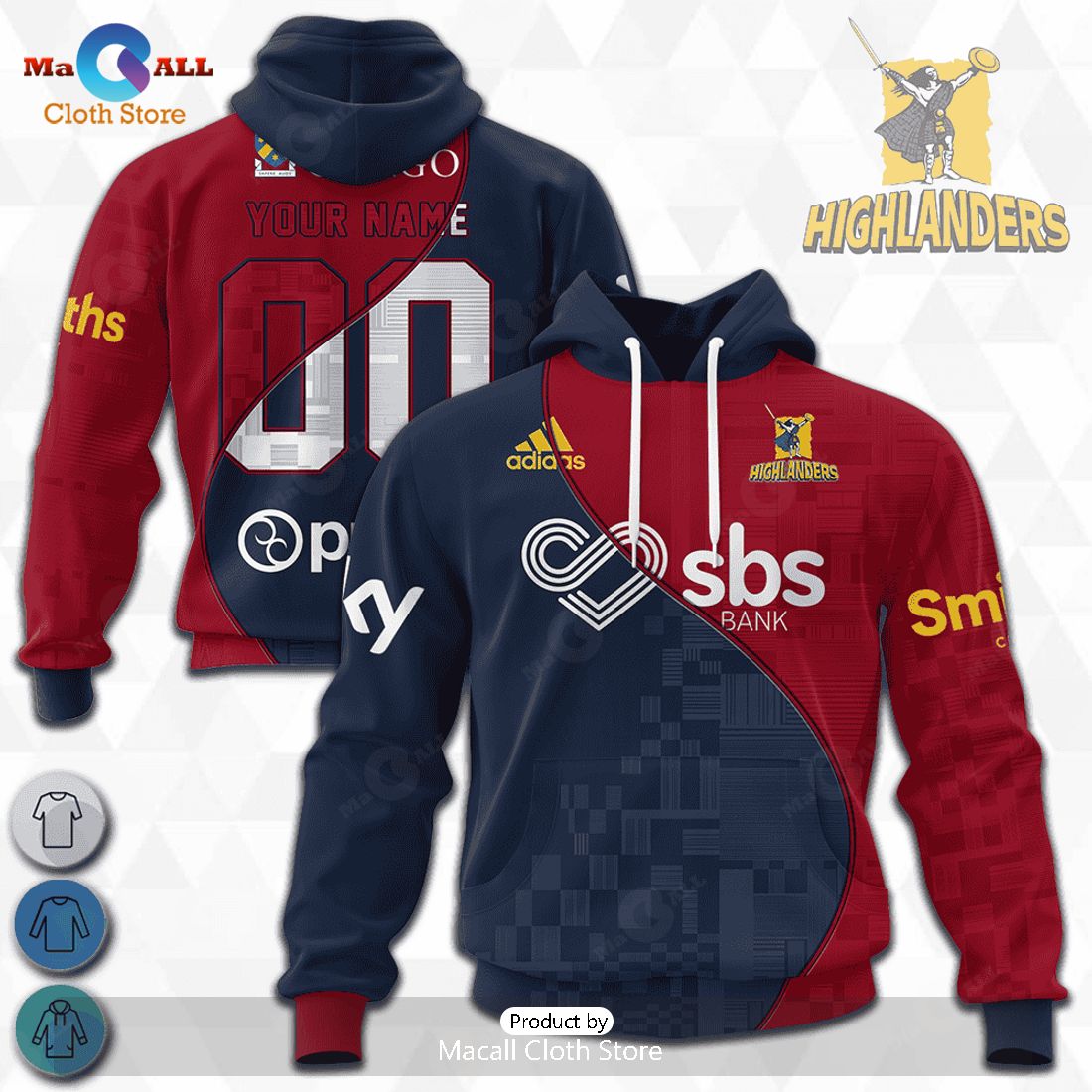 HOT Highlanders Super Rugby Mix Jerseys 2023 Personalized Hoodie Sweatshirt 3D