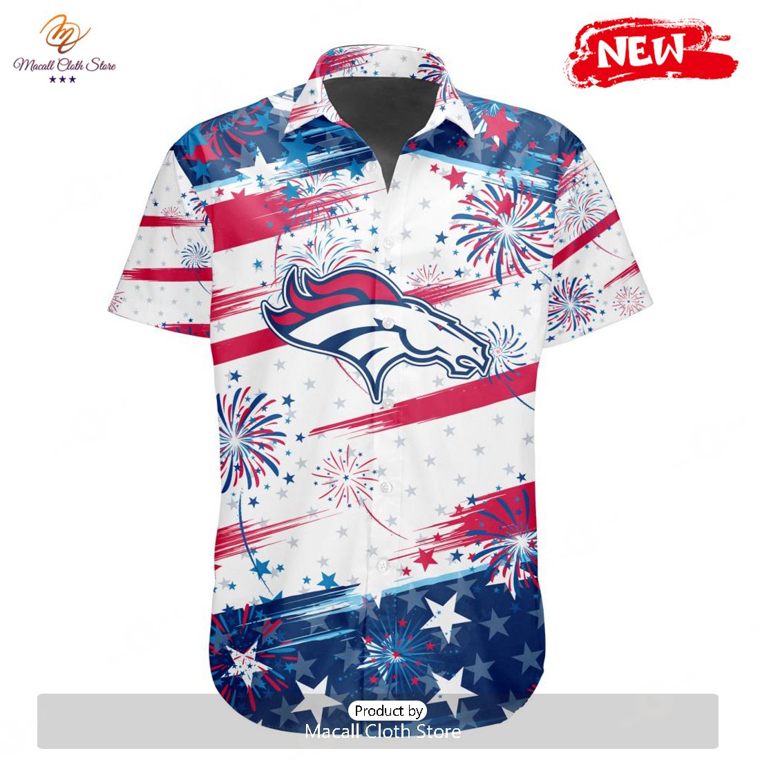 Denver Broncos NFL Hawaiian Shirt 4th Of July Independence Day Ideal Gift  For Men And Women Fans