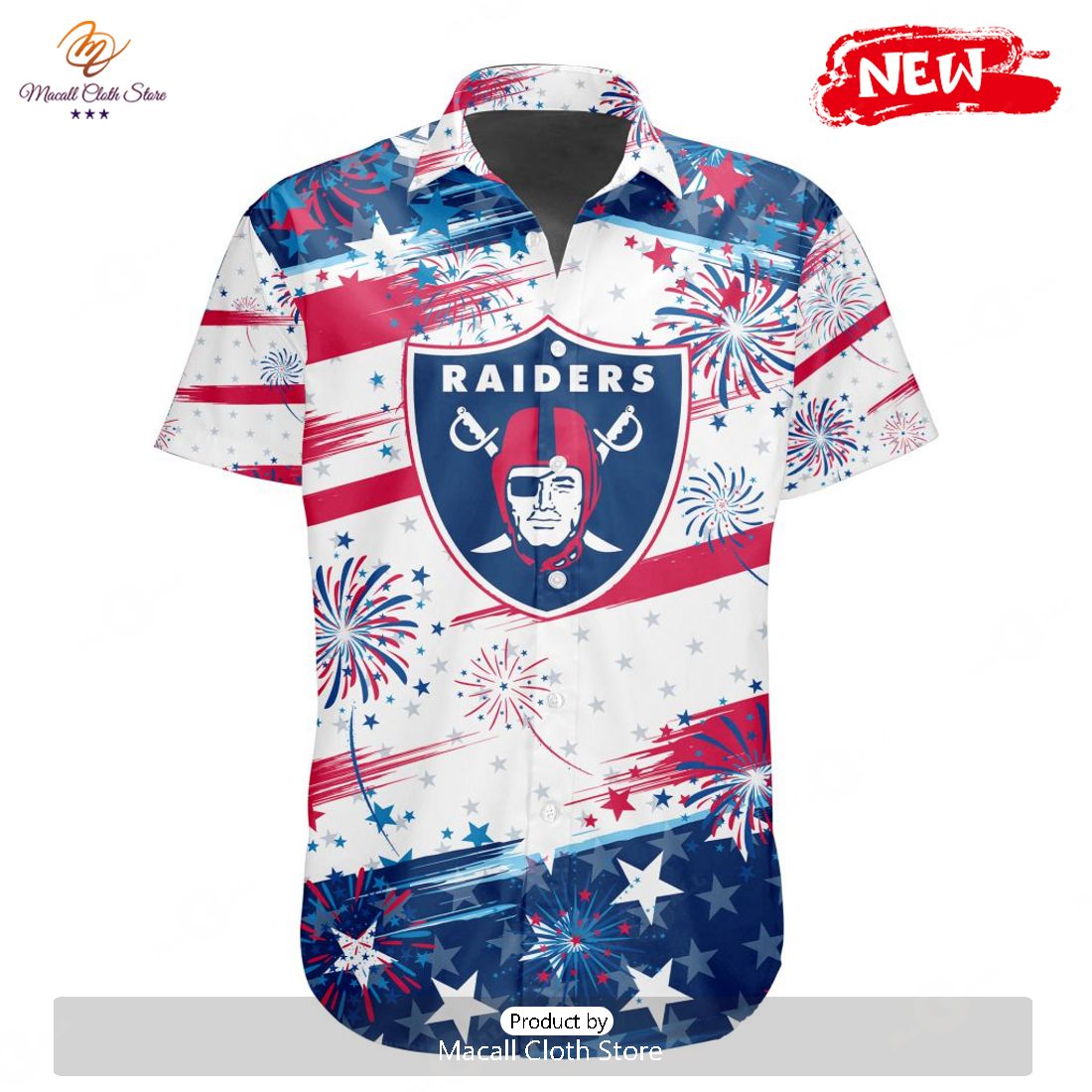 Las Vegas Raiders NFL Hawaiian Shirt 4th Of July Independence Day Best Gift  For Men And Women Fans