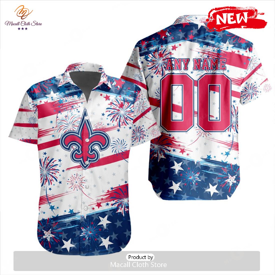 Personalized NFL New Orleans Saints Special Design For Independence Day 4th Of July Hawaiian Shirt Personalized NFL New Orleans Saints Special Design For Independence Day 4th Of July Hawaiian Shirt