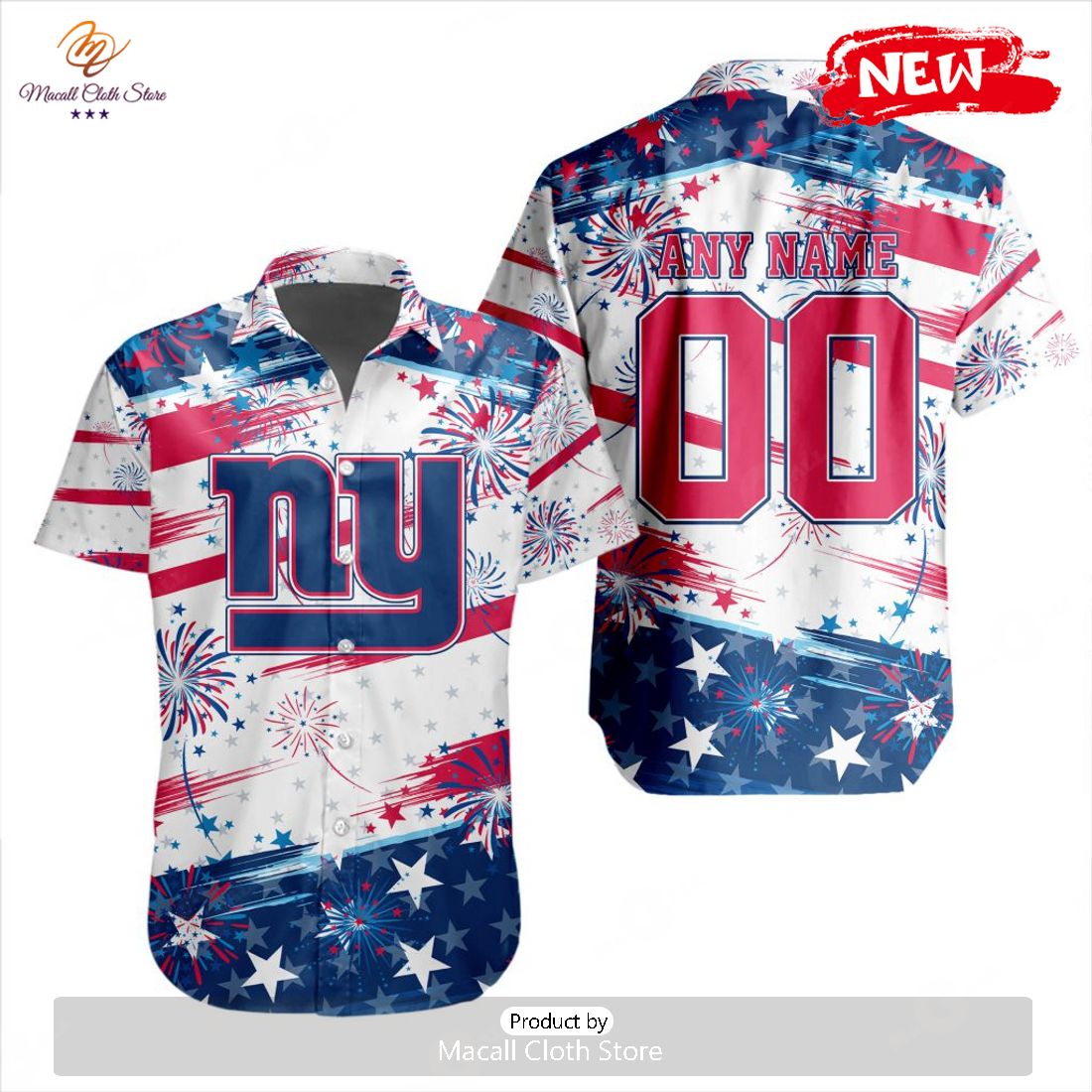 Personalized NFL New York Giants Special Design For Independence Day 4th Of July Hawaiian Shirt Personalized NFL New York Giants Special Design For Independence Day 4th Of July Hawaiian Shirt