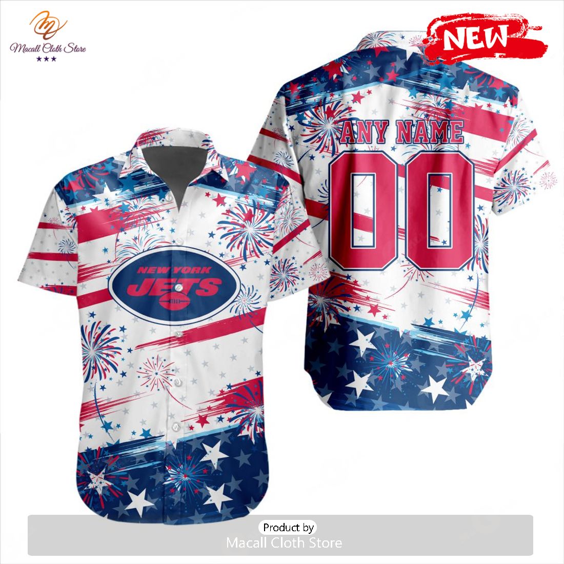 Personalized NFL New York Jets Special Design For Independence Day 4th Of July Hawaiian Shirt Personalized NFL New York Jets Special Design For Independence Day 4th Of July Hawaiian Shirt
