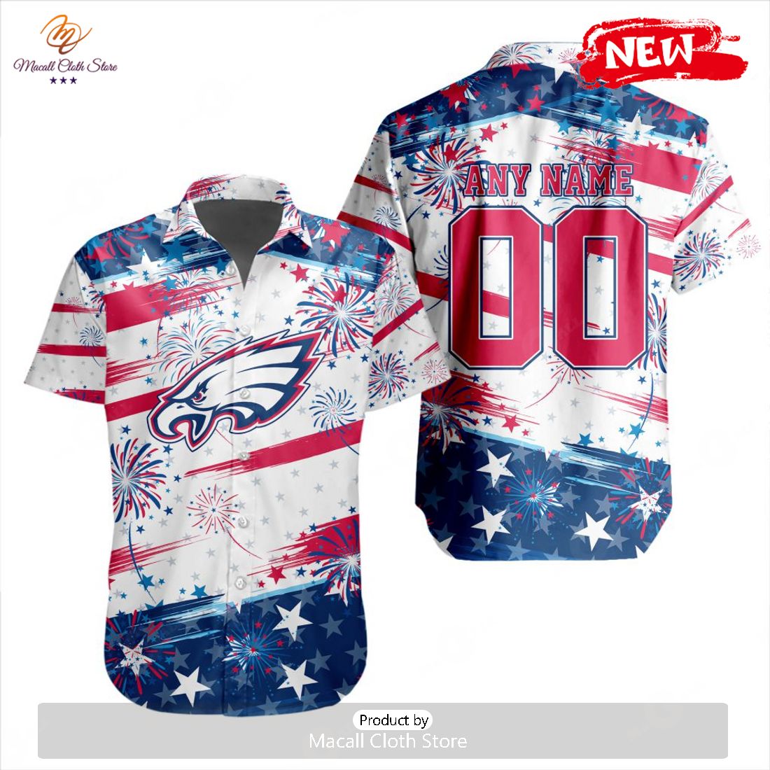 Philadelphia Eagles NFL Hawaiian shirt Custom Name Summer Gift -  Freedomdesign