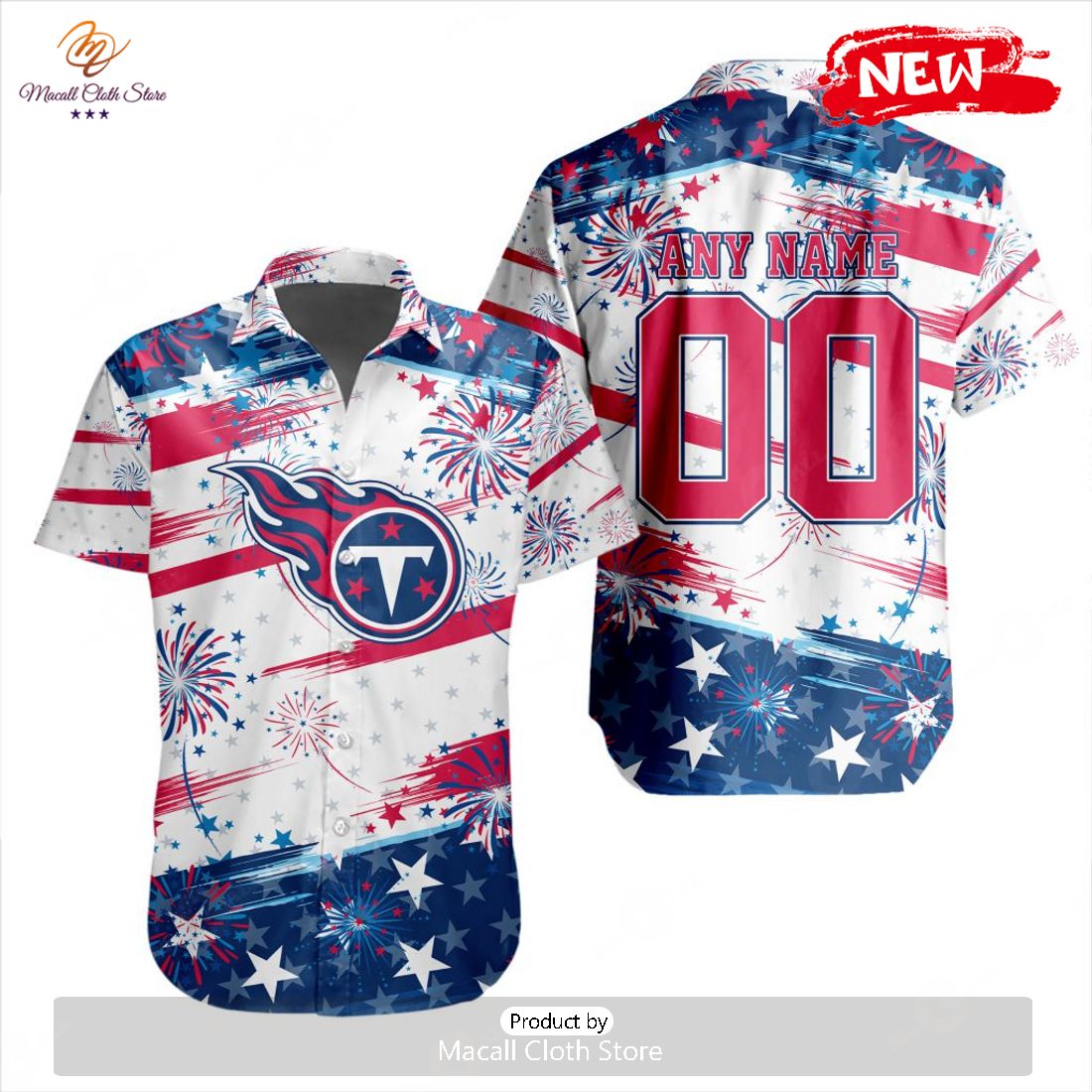 Personalized NFL Tennessee Titans Special Design For Independence Day 4th Of July Hawaiian Shirt Personalized NFL Tennessee Titans Special Design For Independence Day 4th Of July Hawaiian Shirt