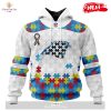 Personalized NFL Chicago Bears Special Autism Awareness Design Hoodie Sweatshirt 3D