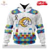 Personalized NFL Los Angeles Chargers Special Autism Awareness Design Hoodie Sweatshirt 3D