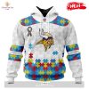Personalized NFL New England Patriots Special Autism Awareness Design Hoodie Sweatshirt 3D