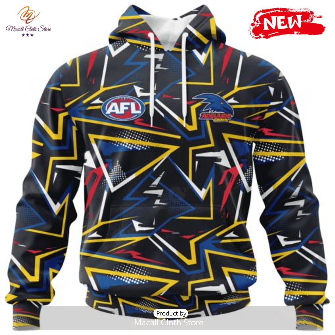 HOT Personalized AFL Adelaide Crows Special Abstract Design Hoodie Sweatshirt 3D HOT Personalized AFL Adelaide Crows Special Abstract Design Hoodie Sweatshirt 3D