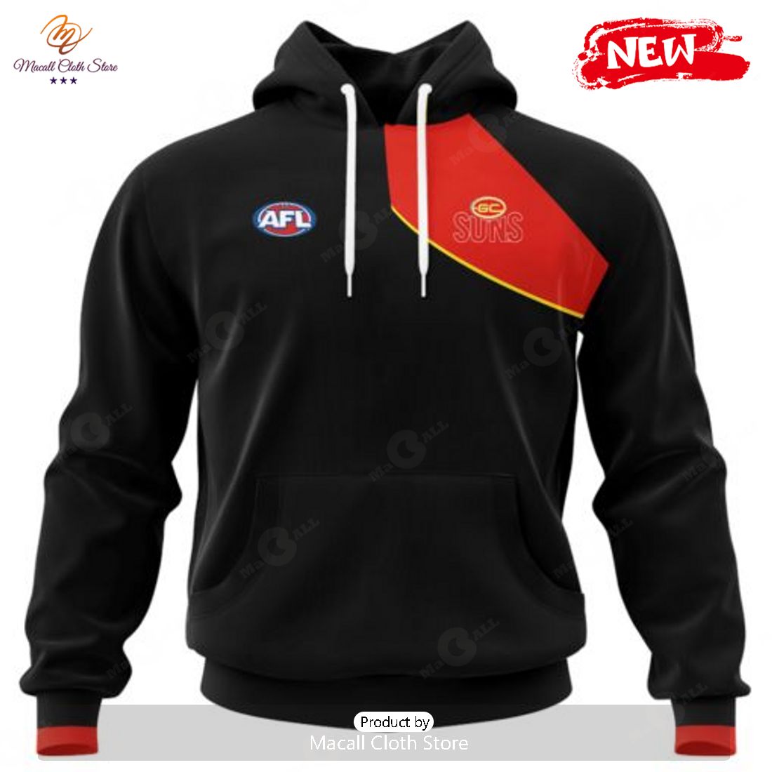 HOT Personalized AFL Gold Coast Suns Special Player Design Hoodie Sweatshirt 3D HOT Personalized AFL Gold Coast Suns Special Player Design Hoodie Sweatshirt 3D