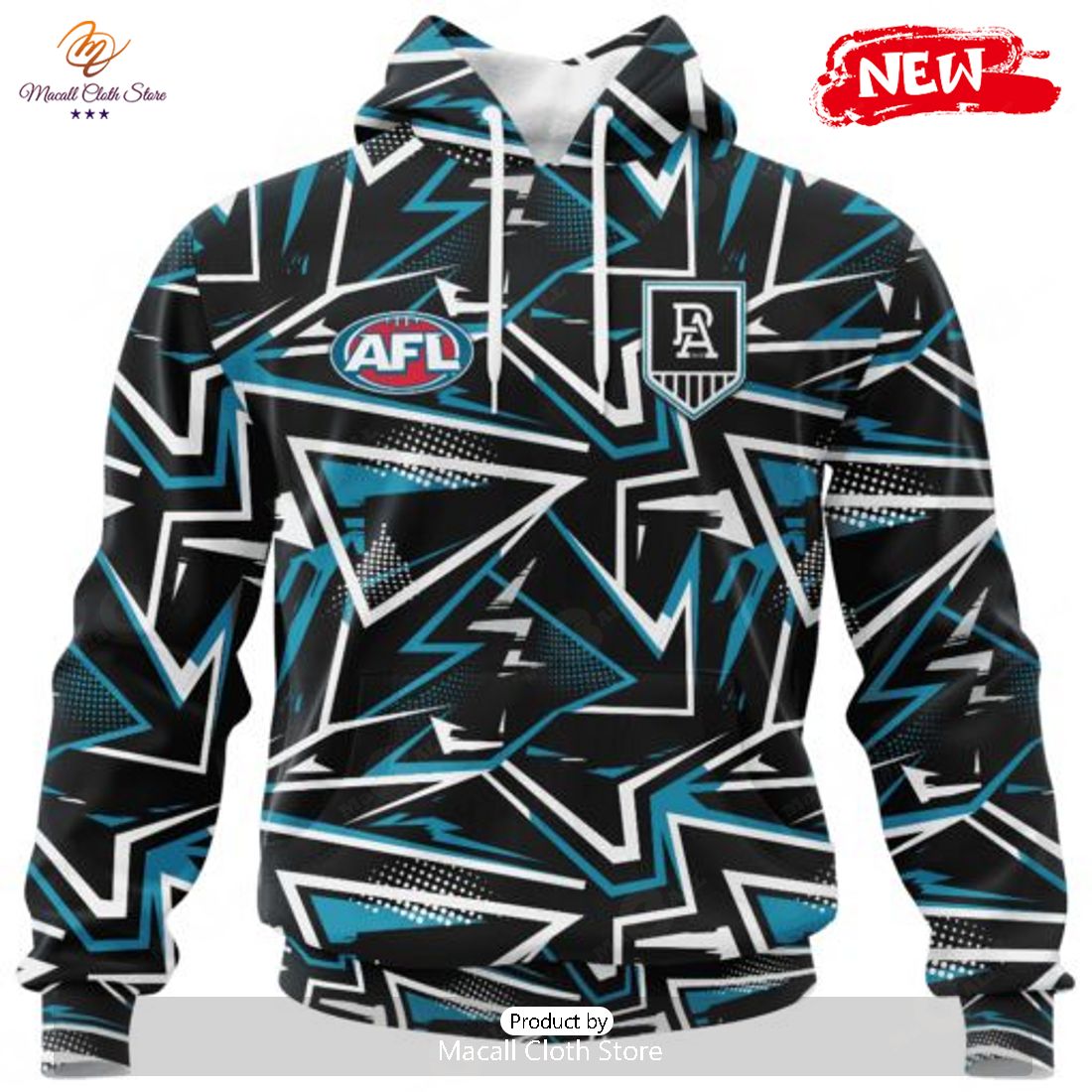 HOT Personalized AFL Port Adelaide Football Club Special Abstract Design Hoodie Sweatshirt 3D HOT Personalized AFL Port Adelaide Football Club Special Abstract Design Hoodie Sweatshirt 3D