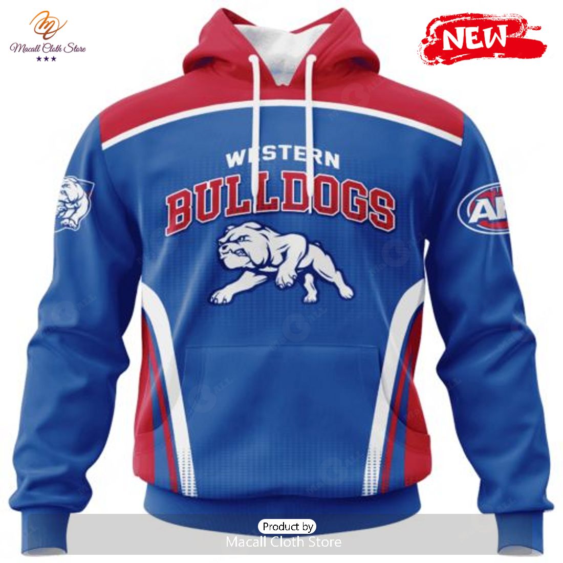 HOT Personalized AFL Western Bulldogs Special Sideline Design Hoodie Sweatshirt 3D HOT Personalized AFL Western Bulldogs Special Sideline Design Hoodie Sweatshirt 3D