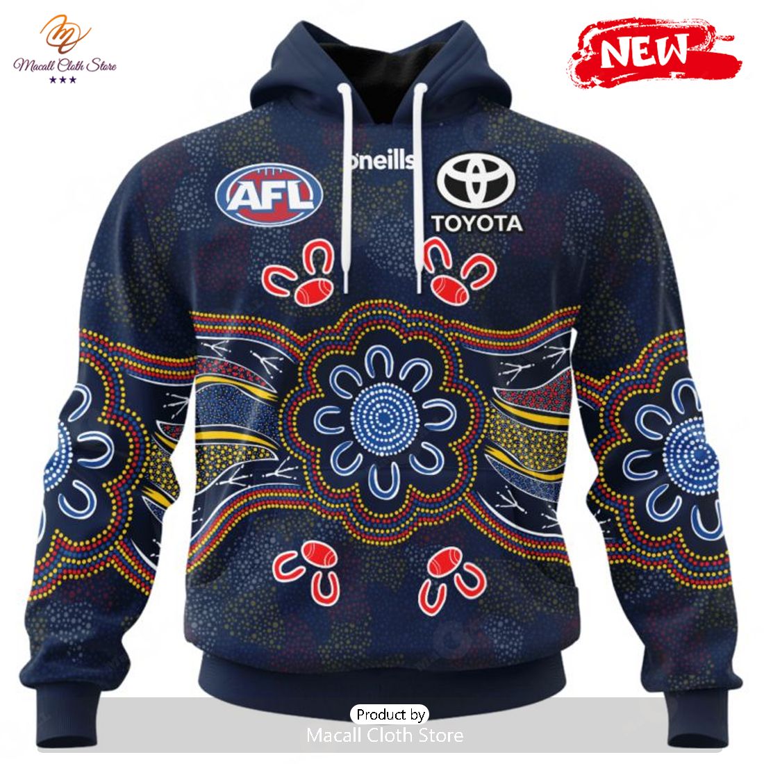 HOT Personalized AFL Adelaide Crows Special Indigenous Design Hoodie Sweatshirt 3D HOT Personalized AFL Adelaide Crows Special Indigenous Design Hoodie Sweatshirt 3D