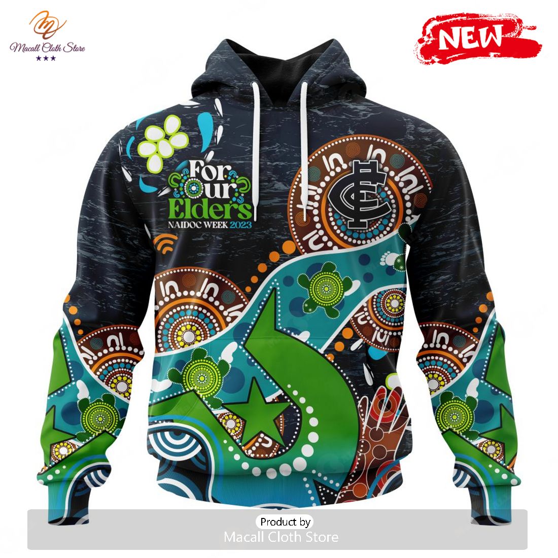 HOT Personalized AFL Carlton Football Club Special Design For NAIDOC Week For Our Elders Hoodie Sweatshirt 3D HOT Personalized AFL Carlton Football Club Special Design For NAIDOC Week For Our Elders Hoodie Sweatshirt 3D