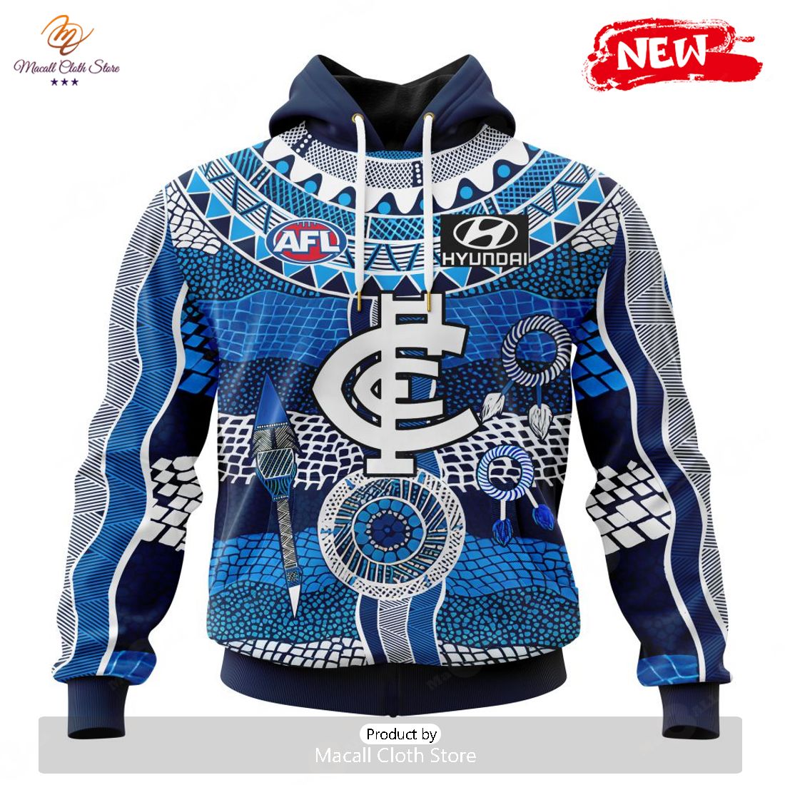 HOT Personalized AFL Carlton Football Club Special Indigenous Design Hoodie Sweatshirt 3D HOT Personalized AFL Carlton Football Club Special Indigenous Design Hoodie Sweatshirt 3D