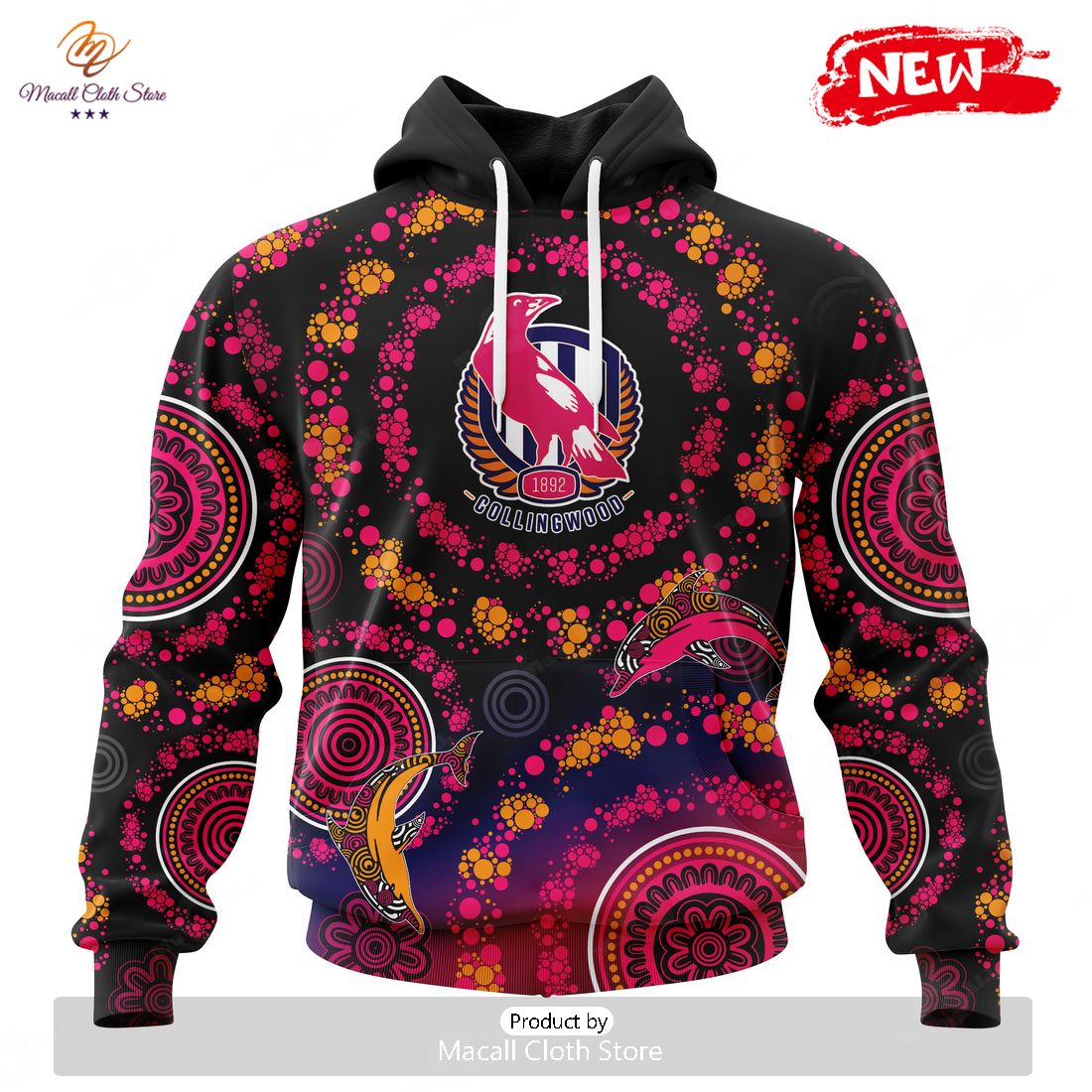HOT Personalized AFL Collingwood Football Club Special Pink Breast Cancer Design Hoodie Sweatshirt 3D HOT Personalized AFL Collingwood Football Club Special Pink Breast Cancer Design Hoodie Sweatshirt 3D