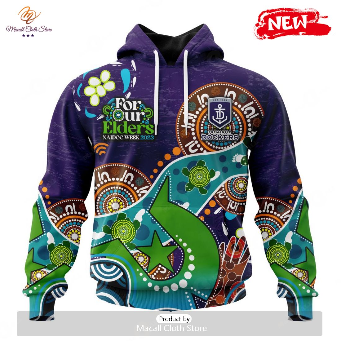 HOT Personalized AFL Fremantle Dockers Special Design For NAIDOC Week For Our Elders Hoodie Sweatshirt 3D HOT Personalized AFL Fremantle Dockers Special Design For NAIDOC Week For Our Elders Hoodie Sweatshirt 3D