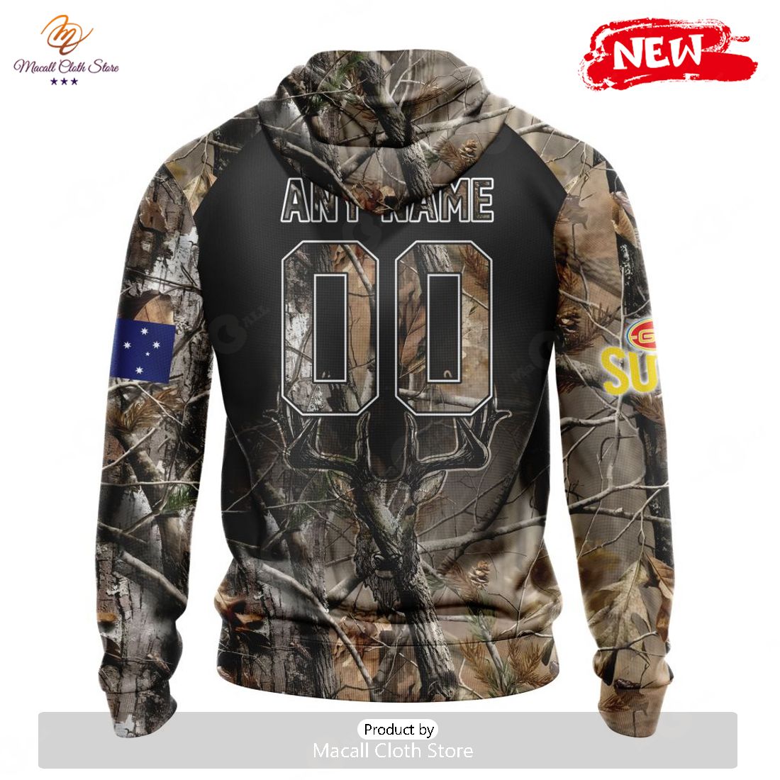 HOT Personalized AFL Gold Coast Suns Special Camo Realtree Hunting Hoodie Sweatshirt 3D HOT Personalized AFL Gold Coast Suns Special Camo Realtree Hunting Hoodie Sweatshirt 3D