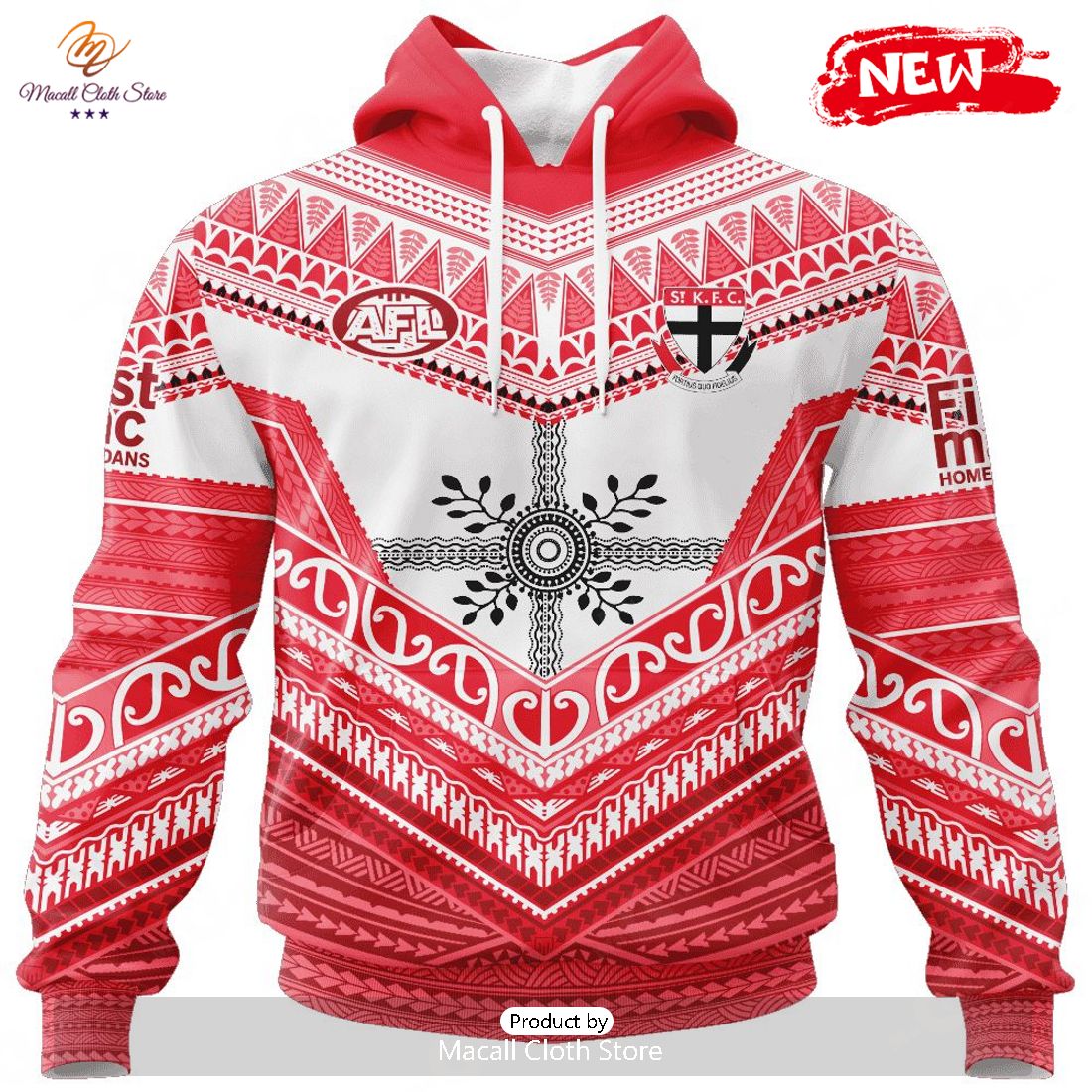 HOT Personalized AFL St Kilda Football Club Special Pasifika Design Hoodie Sweatshirt 3D