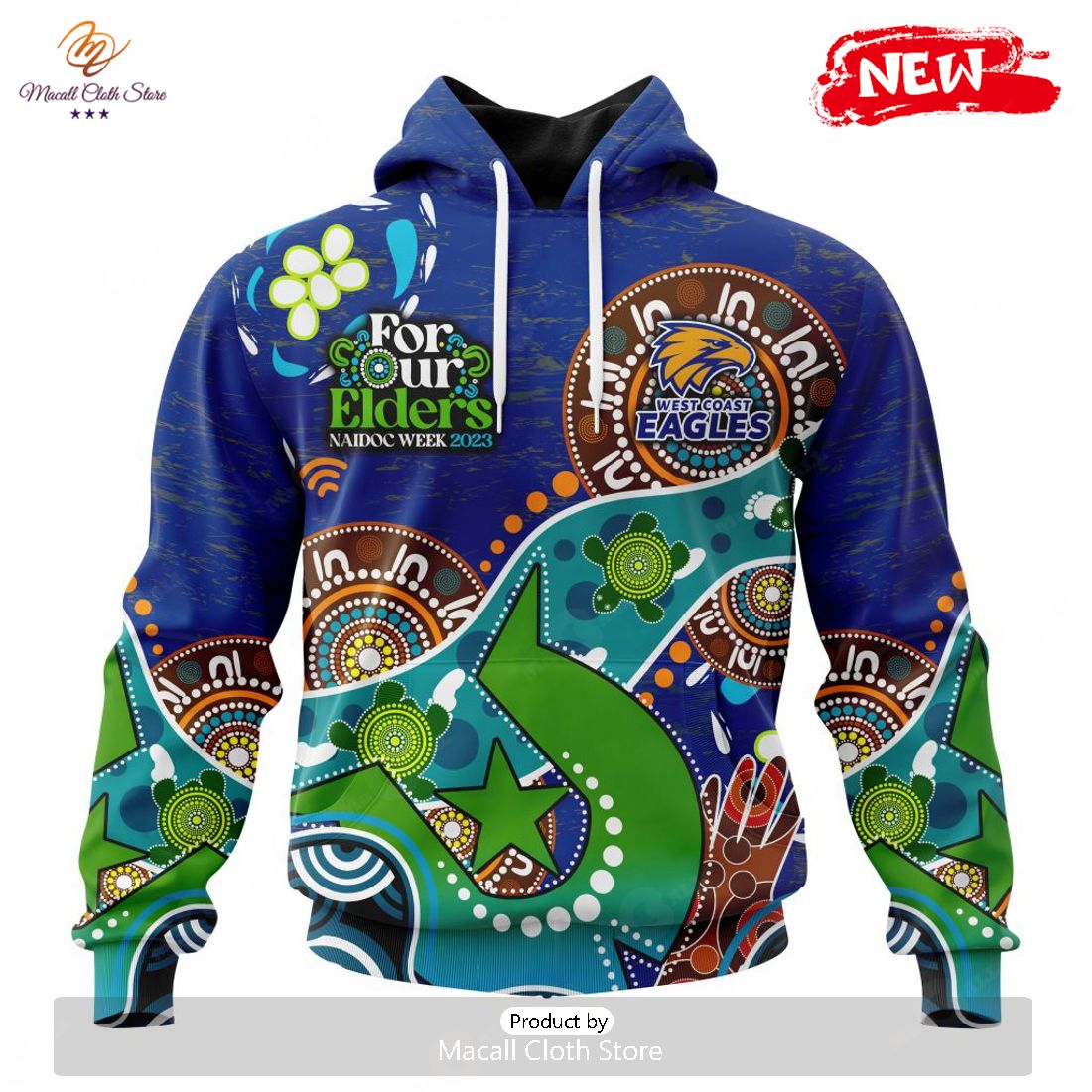 HOT Personalized AFL West Coast Eagles Special Design For NAIDOC Week For Our Elders Hoodie Sweatshirt 3D