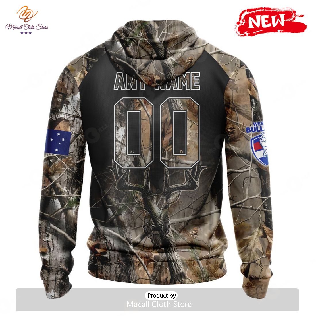 HOT Personalized AFL Western Bulldogs Special Camo Realtree Hunting Hoodie Sweatshirt 3D HOT Personalized AFL Western Bulldogs Special Camo Realtree Hunting Hoodie Sweatshirt 3D