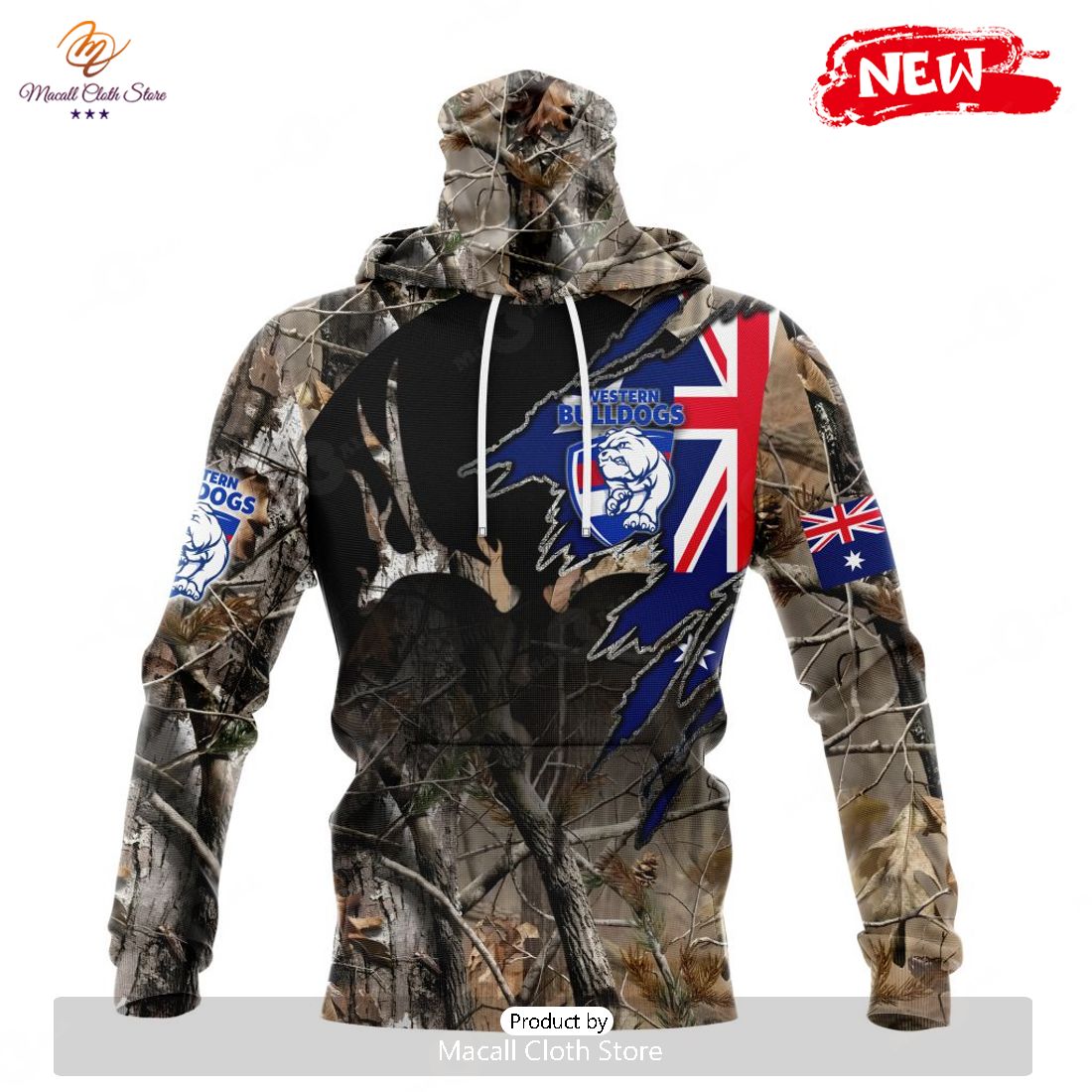 HOT Personalized AFL Western Bulldogs Special Camo Realtree Hunting Hoodie Sweatshirt 3D HOT Personalized AFL Western Bulldogs Special Camo Realtree Hunting Hoodie Sweatshirt 3D
