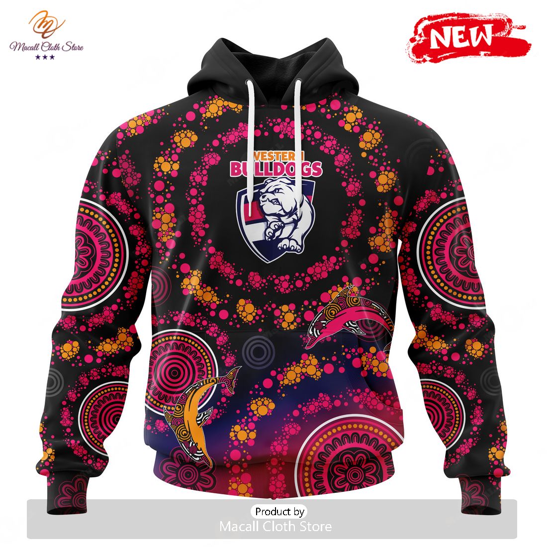 HOT Personalized AFL Western Bulldogs Special Pink Breast Cancer Design Hoodie Sweatshirt 3D HOT Personalized AFL Western Bulldogs Special Pink Breast Cancer Design Hoodie Sweatshirt 3D