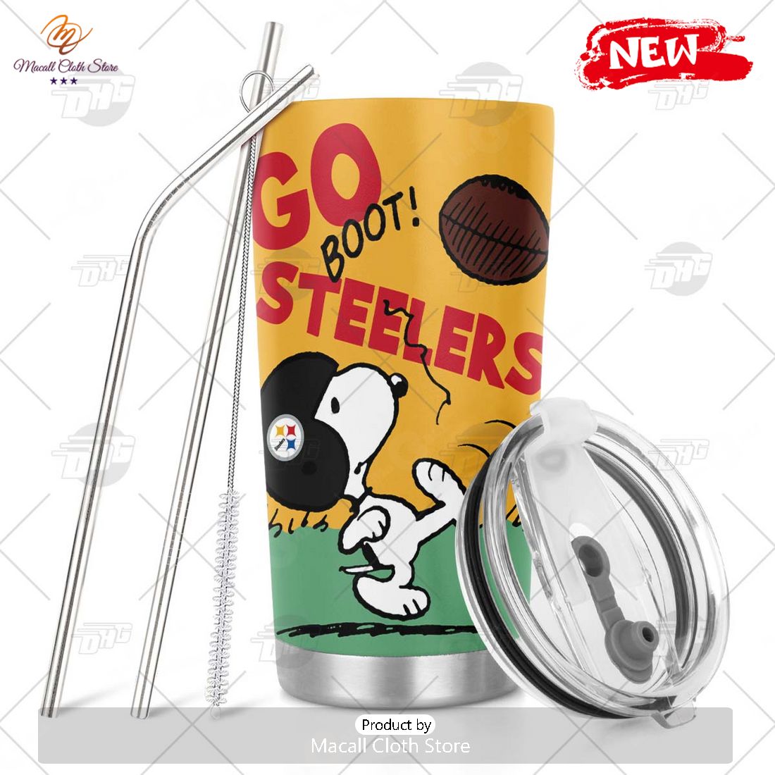 HOT Personalize NFL Pittsburgh Steelers Snoopy Stainless Steel Tumbler HOT Personalize NFL Pittsburgh Steelers Snoopy Stainless Steel Tumbler