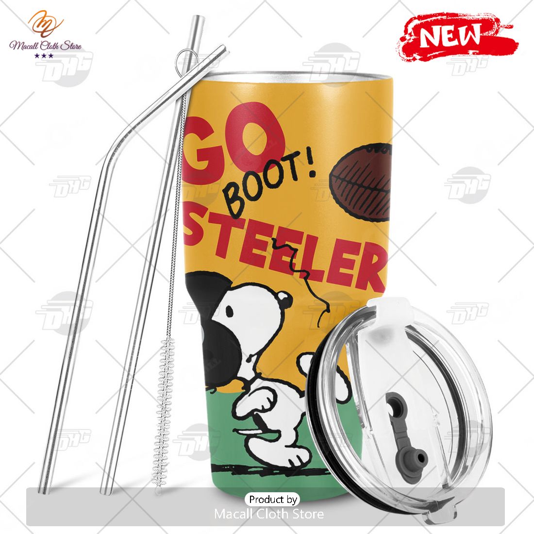 HOT Personalize NFL Pittsburgh Steelers Snoopy Stainless Steel Tumbler HOT Personalize NFL Pittsburgh Steelers Snoopy Stainless Steel Tumbler