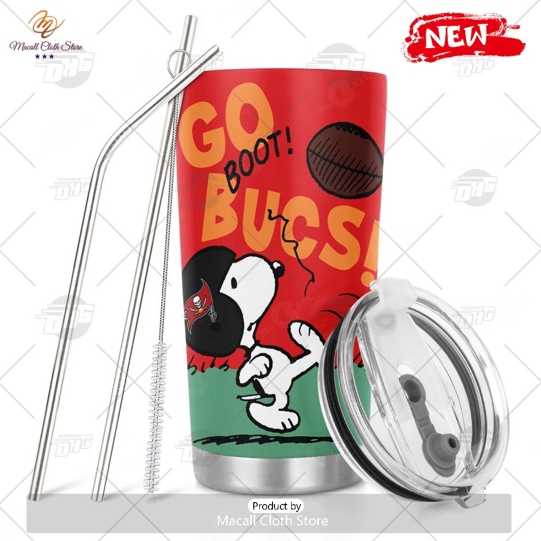 HOT Personalize NFL Tampa Bay Buccaneers Snoopy Stainless Steel Tumbler HOT Personalize NFL Tampa Bay Buccaneers Snoopy Stainless Steel Tumbler